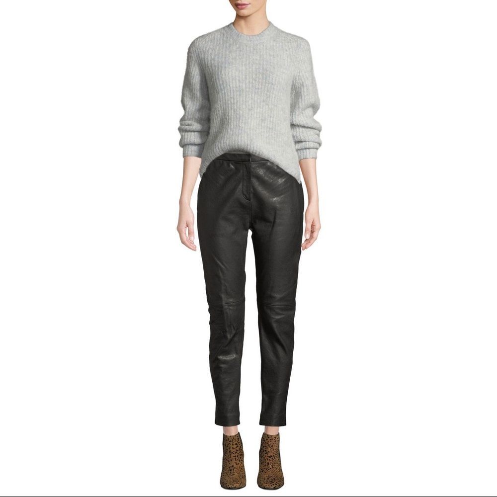Rag & Bone Mid-Rise Leather Pants  NWT Black SZ 8